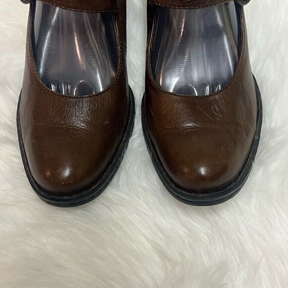 Hand Crafted Born Mary Jane Heeled Shoe Brown Genuine leather Size 9.5 Bin11 - Picture 10 of 12